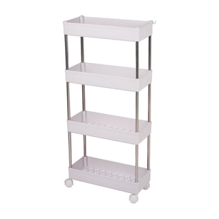 Slim Metal Storage Rack - White