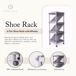 4-Tier Shoe Rack Organizer 7-Pair Capacity