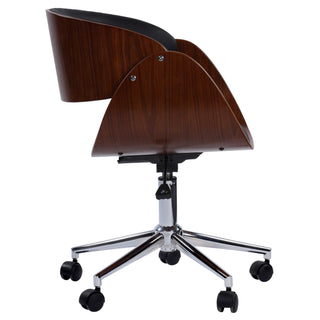 Venice Revolving Wooden Finish Chrome Base Office Chair Chair urbancart