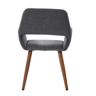 Alice Living Dining Chair in Upholstered Fabric with Wooden Legs - Grey Chair urbancart