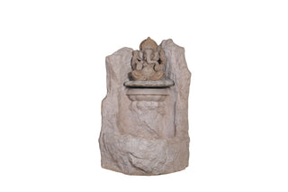 Ganesha Curtain Big Sandstone Fountain