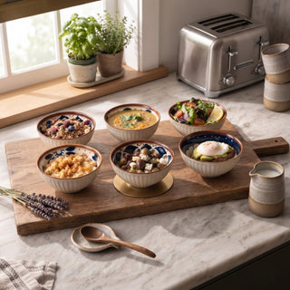 Spring Blossom Ceramic Bowl Set for Kitchen & Dining Microwave Safe
