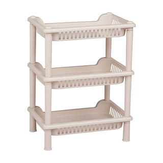 3-Layer Plastic Kitchen Storage Basket Rack