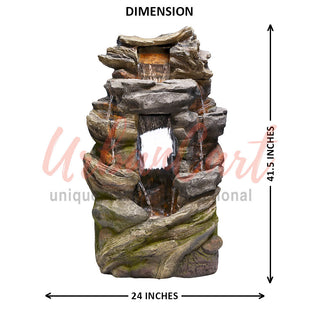 Three Way Large Multi Layer Waterfall Fountain