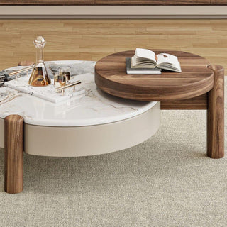 NICOBAR Round Center Coffee Table Wooden Teapoy.