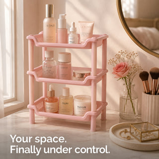 3-Layer Plastic Kitchen Storage Basket Rack