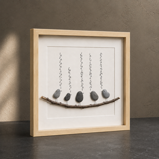 Where Every Voice Belongs - Handcrafted Pebble Art in Shadow Box Frame
