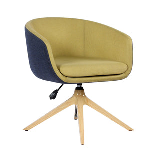 Emilia Upholstered Reolving Wooden Legs Lounge Chair with Cusion Chair urbancart