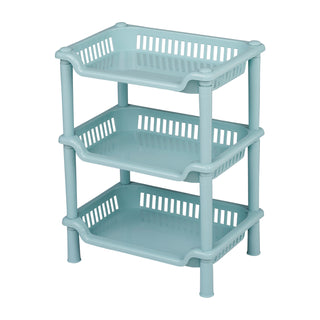 3-Layer Plastic Kitchen Storage Basket Rack