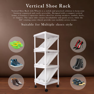 4-Tier Shoe Rack Organizer 7-Pair Capacity