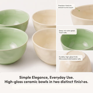 Classic Ceramic Bowl Set for Kitchen & Dining Microwave Safe