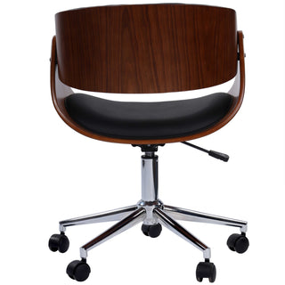 Venice Revolving Wooden Finish Chrome Base Office Chair Chair urbancart