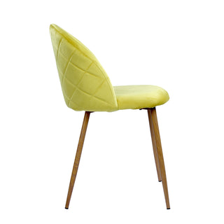 Accent Velvet Chair - Yellow