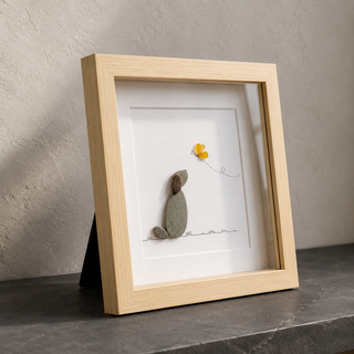 Chasing Wonder – Handcrafted Natural Pebble Art Frame
