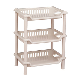 3-Layer Plastic Kitchen Storage Basket Rack