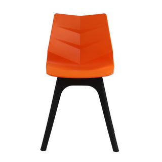Leon Cafeteria Outdoor Plastic Chair - Orange Chair urbancart