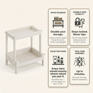 2-Tier Plastic Storage Trolley