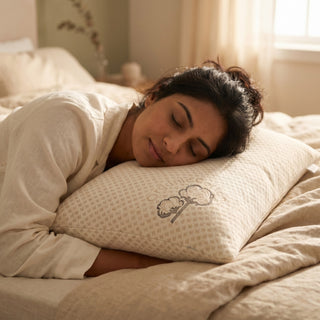 Epicasa Adjustable Organic Cotton Pillow | 250 GSM Shell | Customisable Fill for Perfect Height & Firmness | Breathable & Skin-Soft | Fine Denier Fibre Fill | 100g Free Fibre Included