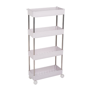 Slim Metal Storage Rack - White