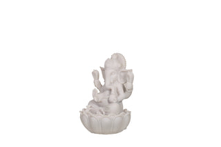 Ganesha on Lotus Marble Finish Sandstone Fountain