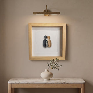 The Family We Are - Handcrafted Pebble Art Frame