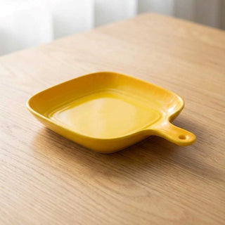 Ceramic Serving Platter with Handle Microwave & Dishwasher Safe