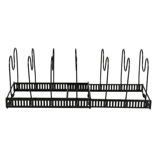 Pan Rack Organizer Metal 7 Compartments – Black