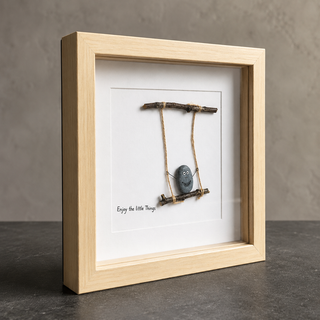 The Joy of Just This | Handcrafted Pebble Art Frame