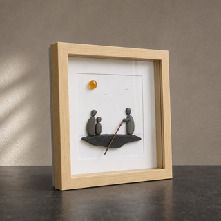 The Voyage Together — Handcrafted Pebble Art  Frame