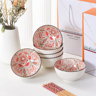 Bloom Garden Ceramic Bowl Set for Kitchen & Dining Microwave Safe