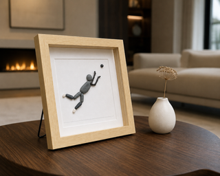 The Leap of Glory Handcrafted Pebble Art Frame
