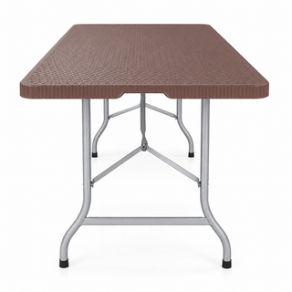 1.8 Meter Portable Folding HDPE Outdoor Picnic Garden Table - Brown