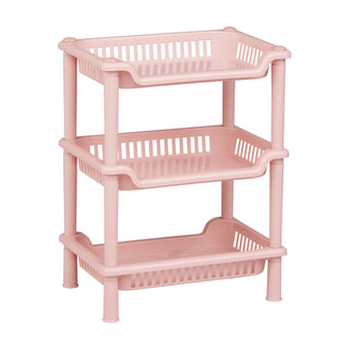 3-Layer Plastic Kitchen Storage Basket Rack