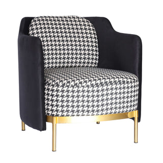 Paris Fabric Upholstered PVD Coated Frame Lounge Chair Chair urbancart