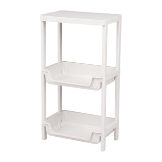 Plastic Multipurpose Storage Organizer Rack - Grey