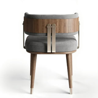 Anderson Dining Accent Chair with Wooden Legs - Grey