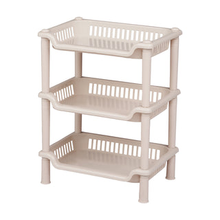 3-Layer Plastic Kitchen Storage Basket Rack