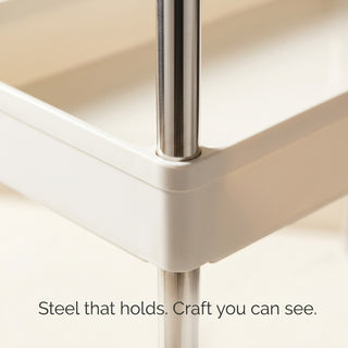 Slim Metal Storage Rack - White