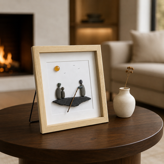 The Voyage Together — Handcrafted Pebble Art  Frame