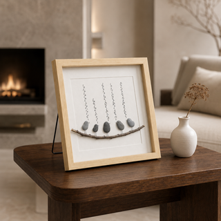 Where Every Voice Belongs - Handcrafted Pebble Art in Shadow Box Frame