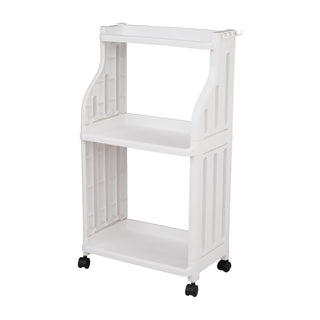 3-Tier Plastic Rolling Storage Rack With Handle