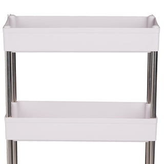 Slim Metal Storage Rack - White