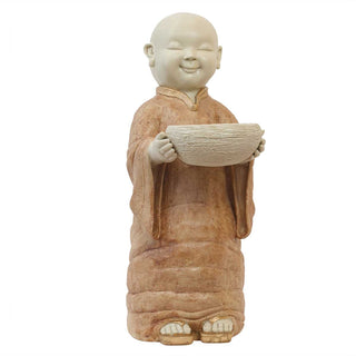 Lord Monk With Pot Made of Marble Dust - 10 x 8.5 x 26 Inch, 14.1 Kg
