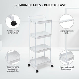 4-Tier Storage Organizer Trolley