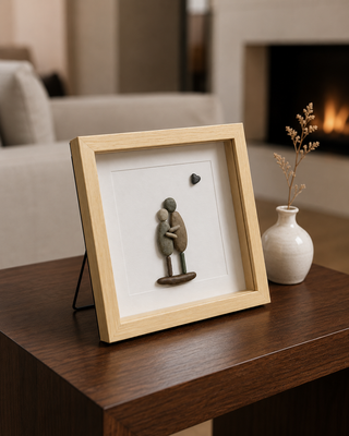 Beside You, Always – Handcrafted Pebble Art Frame