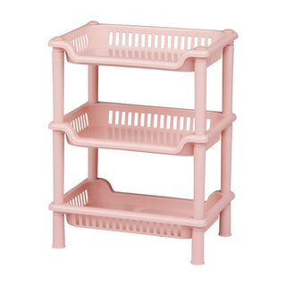 3-Layer Plastic Kitchen Storage Basket Rack