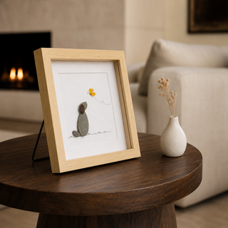 Chasing Wonder – Handcrafted Natural Pebble Art Frame