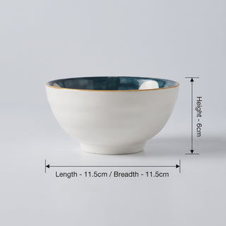 Classic Lining Ceramic Bowl Set for Kitchen & Dining Microwave Safe
