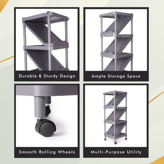 4-Tier Shoe Rack Organizer 7-Pair Capacity - Purple