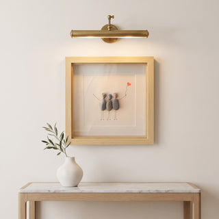 The Three of Us — Handcrafted Pebble Art Frame